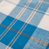 Men's Premium Cotton Lungi - Sky Blue & White Broad Checked Pattern (2.25 Meters) - C39