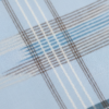 Men's Premium Cotton Lungi - Sky Blue with Contemporary Striped Pattern (2.25 Meters) - C40