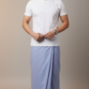 Generated Image January 21, 2026 - 6_19AM Men's Premium Cotton Lungi - Solid Serene Blue (2.25 Meters) - C02