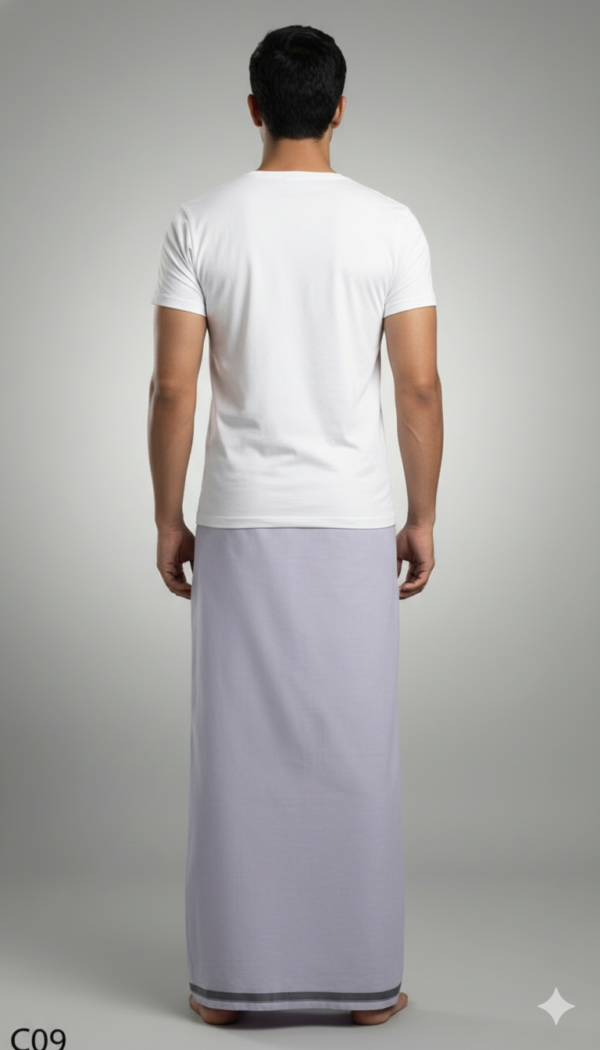 Generated Image January 31, 2026 - 2_31AM Men's Premium Cotton Lungi - Solid Soft Peach (2.25 Meters) - C09