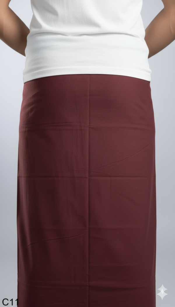 Men's Premium Cotton Lungi - Solid Sky Blue (2.25 Meters) - C11