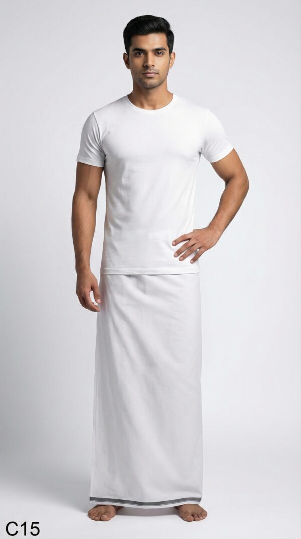 Men's Premium Cotton Lungi - Solid Rich Maroon (2.25 Meters) - C15