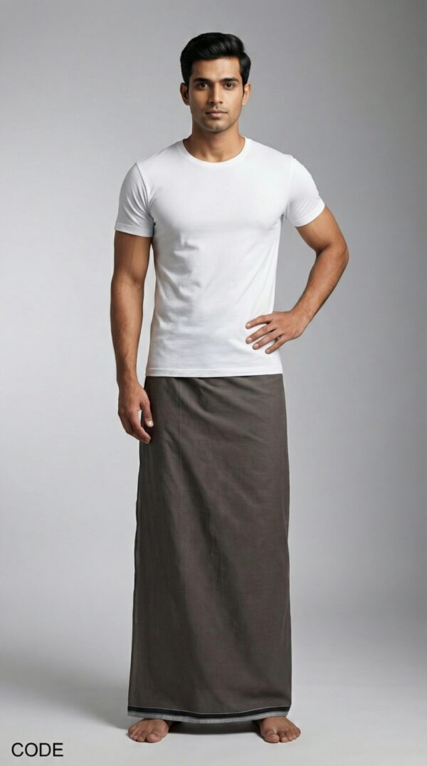 Men's Premium Cotton Lungi - Solid Pista Green (2.25 Meters) - C07