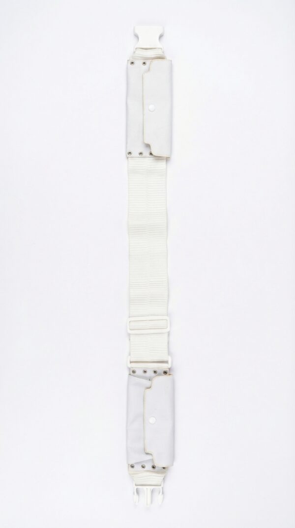 Topdown_flat_lay_2k_202602071637 Munshi Lungi Premium Ihram Belt with Dual Pockets – Secure & Adjustable for Hajj & Umrah