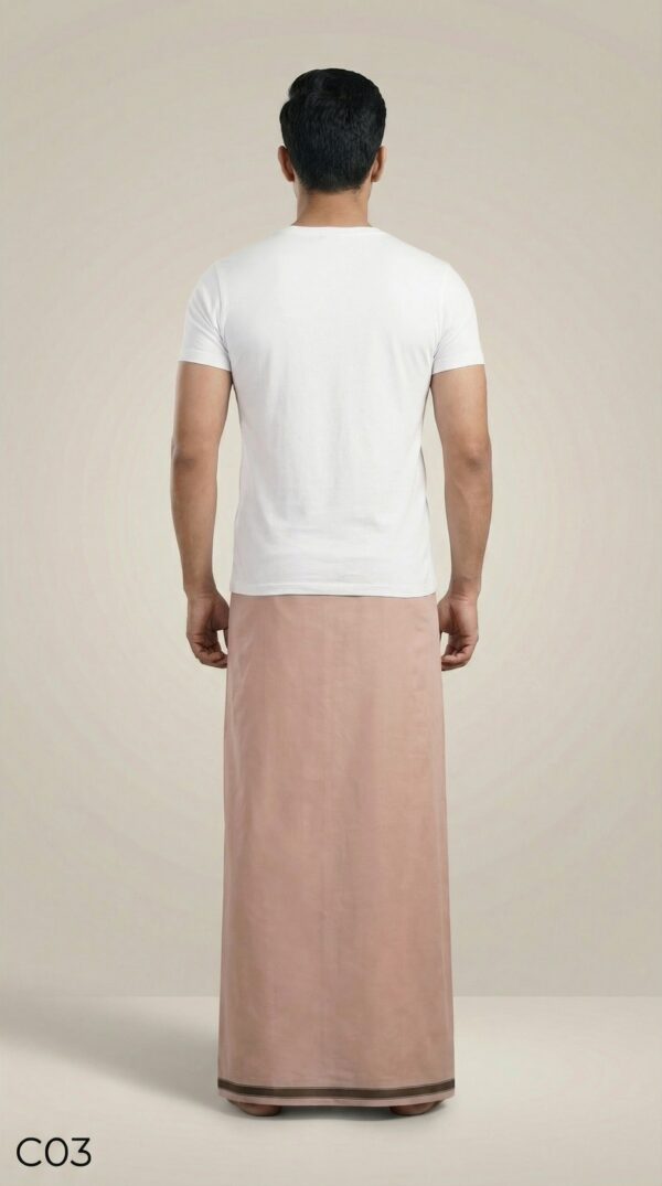 Men's Premium Cotton Lungi - Solid Cream/Off-White (2.25 Meters) - C03