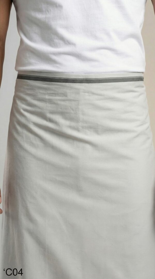 Men's Premium Cotton Lungi - Solid Cool Grey (2.25 Meters) - C04