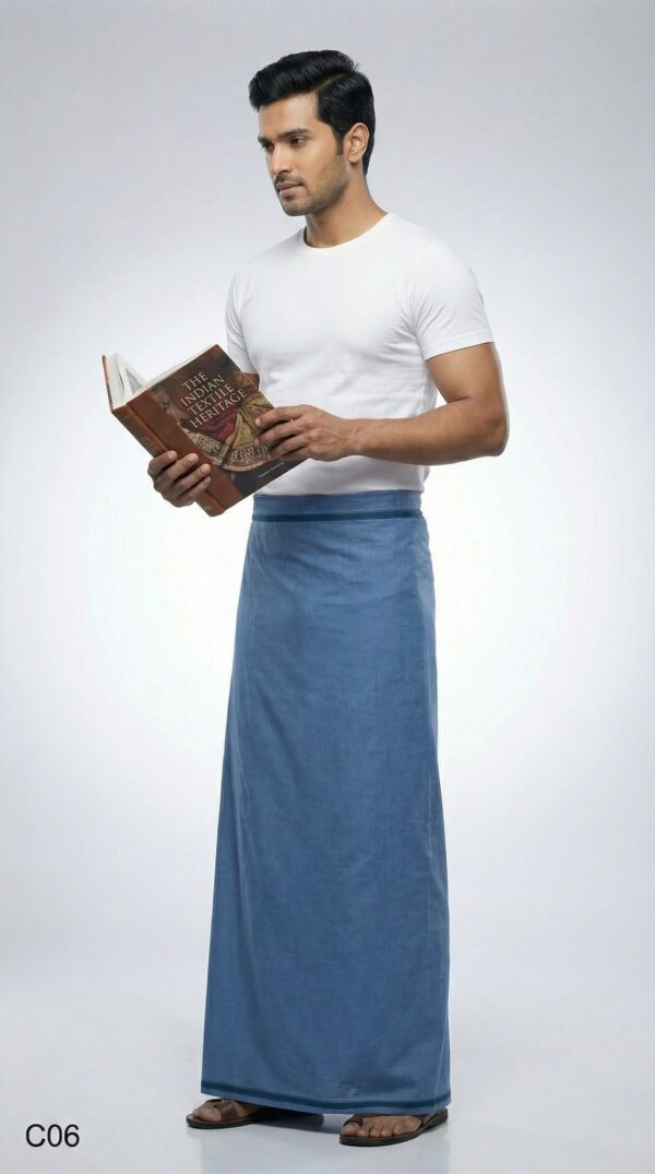 Men's Premium Cotton Lungi - Solid Beige / Biscuit (2.25 Meters) - C06