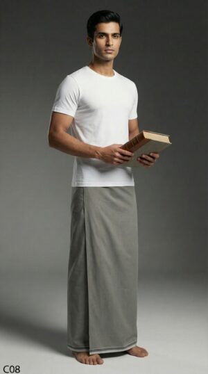 Ultra_realistic_4k_2k_202601310217 Men's Premium Cotton Lungi - Solid Lemon Yellow (2.25 Meters) - C08