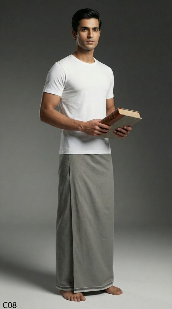 Men's Premium Cotton Lungi - Solid Lemon Yellow (2.25 Meters) - C08