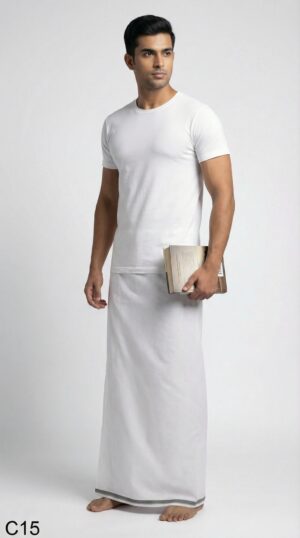 Ultra_realistic_4k_2k_202601312018 Men's Premium Cotton Lungi - Solid Rich Maroon (2.25 Meters) - C15