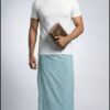 Men's Premium Cotton Lungi - Solid Olive Green (2.25 Meters) - C24